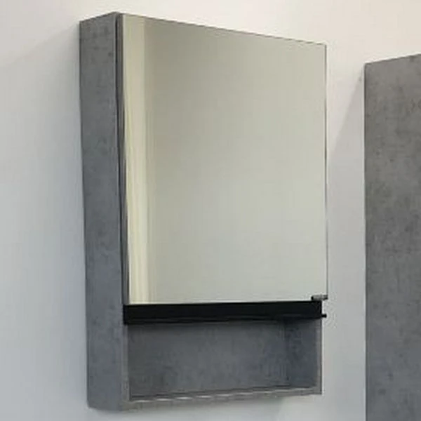 Шкаф-зеркало Comforty Эдинбург 60, цвет бетон светлый