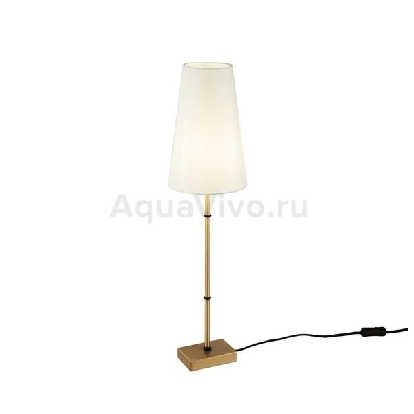 Интерьерная настольная лампа Maytoni Zaragoza H001TL-01BS, арматура цвет латунь, плафон/абажур ткань/пвх, цвет белый