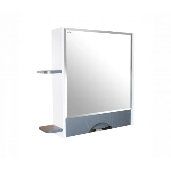 Шкаф-зеркало Mixline Байкал 70, цвет серый - фото 1