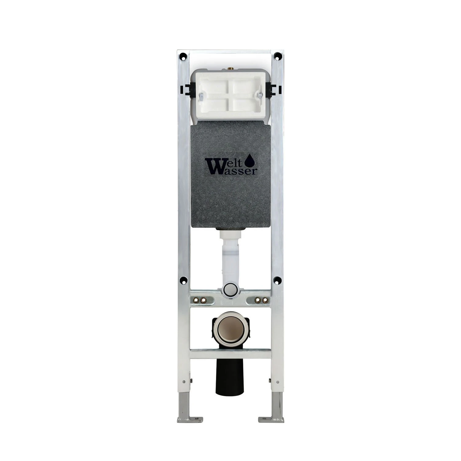 Комплект Weltwasser 10000011284 унитаза Merzbach 043 GL-WT с сиденьем микролифт и инсталляции Amberg 350 ST с кнопкой Amberg RD-MT CR хром