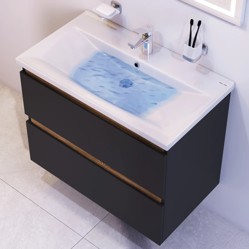 Мебель для ванной AM.PM X-Joy 80 подвесная, цвет черный матовый
