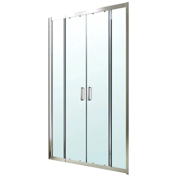 Душевая дверь Berges Porta 120-140, стекло прозрачное, профиль хром сильвер - фото 1