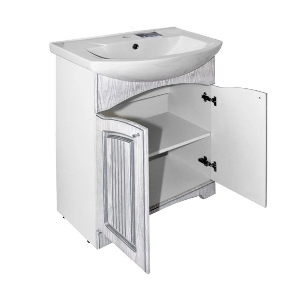 Мебель для ванной Mixline Крит 55, цвет белый с серебряной патиной - фото 1