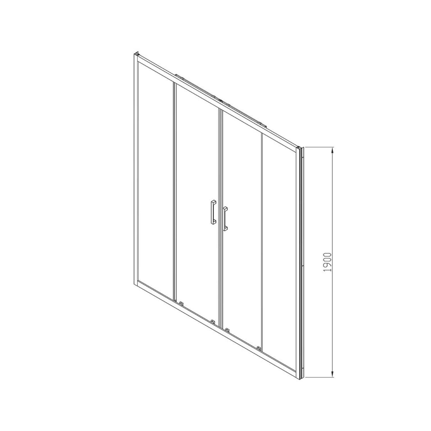 Душевая дверь Vincea Alpha VDS-3AL 180x190, стекло прозрачное, профиль хром - фото 1