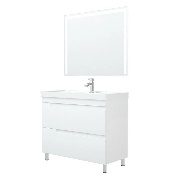 Мебель для ванной Corozo Юта Люкс Z2 100, цвет белый - фото 1
