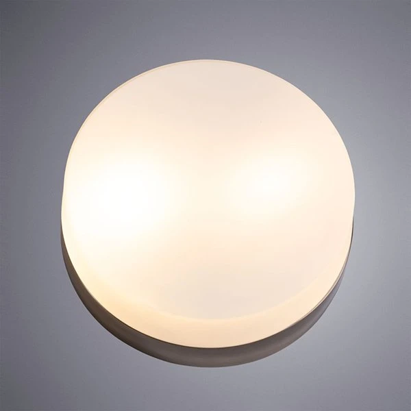 Потолочный светильник Arte Lamp Aqua-Tablet A6047PL-2AB, арматура бронза, плафон стекло белое, 24х24 см