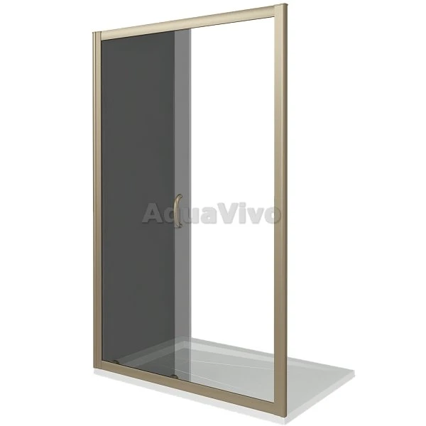 Душевая дверь Good Door Jazze WTW-140-B-BR 140, стекло тонированное, профиль бронза