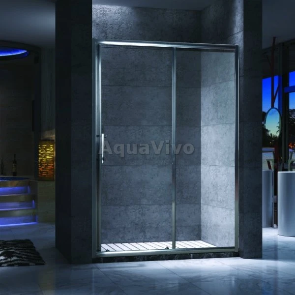 Душевая дверь Esbano ES-100DK 100х195, стекло прозрачное, профиль хром