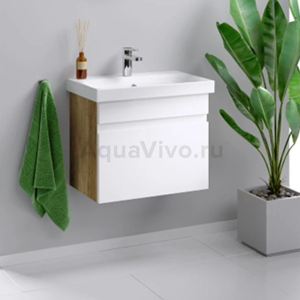 Мебель для ванной Aqwella Smart 60, цвет дуб балтийский / белый