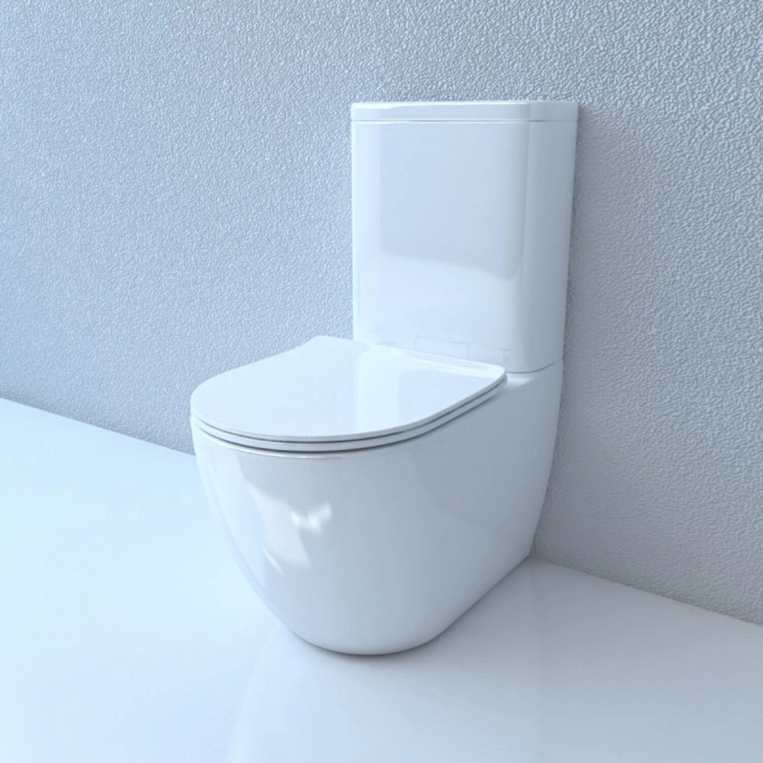 Унитаз Esbano Fortex-N Glossy White напольный, безободковый, с сиденьем микролифт, цвет белый