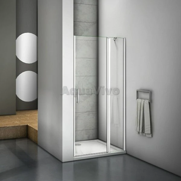 Душевая дверь Good Door Mokka WTW-110-C-WE 110, стекло прозрачное, профиль белый, без магнитного профиля - фото 1