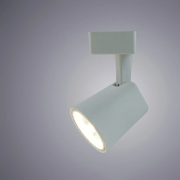 Трековый светильник Arte Lamp Amico A1811PL-1WH, арматура белая, плафон металл белый, 8х10 см - фото 1