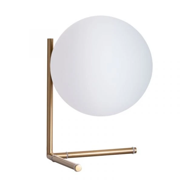 Интерьерная настольная лампа Arte Lamp Bolla-Unica A1921LT-1AB, арматура бронза, плафон стекло белое, 19х20 см