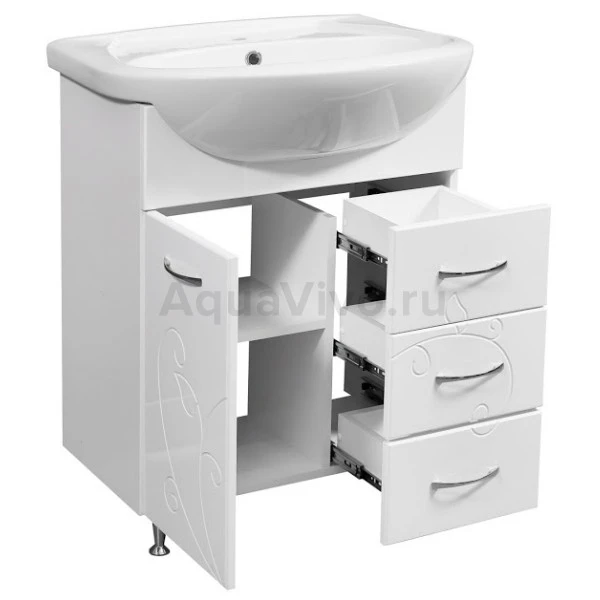 Мебель для ванной Stella Polar Фантазия 65, цвет белый - фото 1