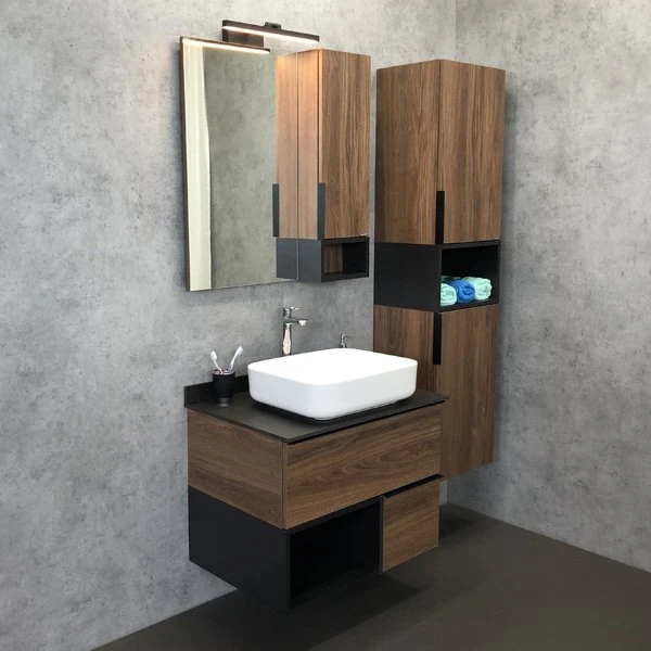 Мебель для ванной Comforty Штутгарт 75 с раковиной Comforty T-Y9378, цвет дуб темно-коричневый