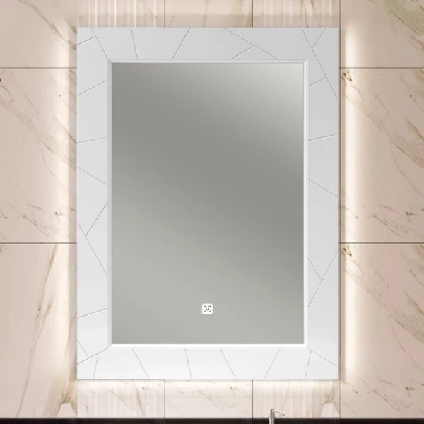 Зеркало Опадирис Луиджи 70x100, с подсветкой, цвет белый матовый
