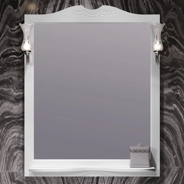 Зеркало Опадирис Клио / Брунелла 80x105, цвет белый матовый