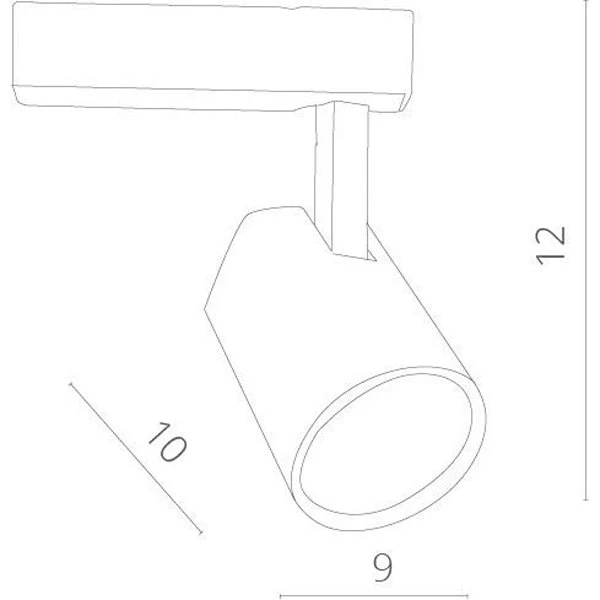 Трековый светильник Arte Lamp Amico A1811PL-1BK, арматура черная, плафон металл черный, 8х10 см - фото 1