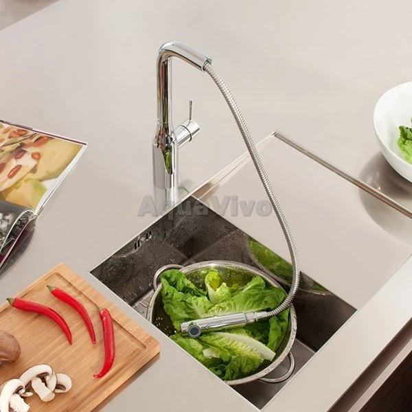 Смеситель Grohe Essence New 30270000 для кухонной мойки с выдвижным изливом - фото 1