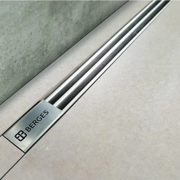 Душевой лоток Berges Super Slim 091154 с решеткой 80x9 см, боковой выпуск, с возможностью изменения длины, цвет хром глянец - фото 1
