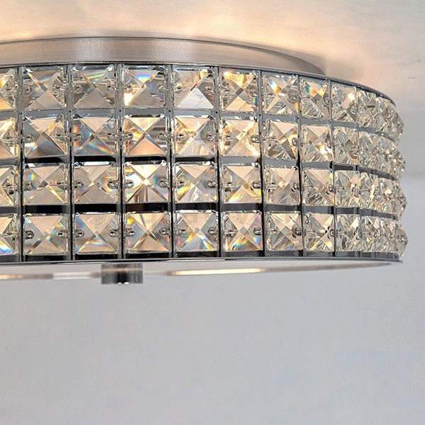 Потолочный светильник Citilux Портал CL324151, арматура хром, плафон стекло / хрусталь прозрачный, 41х41 см