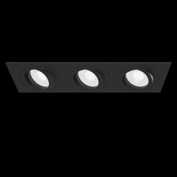 Встраиваемый светильник Maytoni Technical Atom DL024-2-03B, арматура черная, плафон металл черный - фото 1