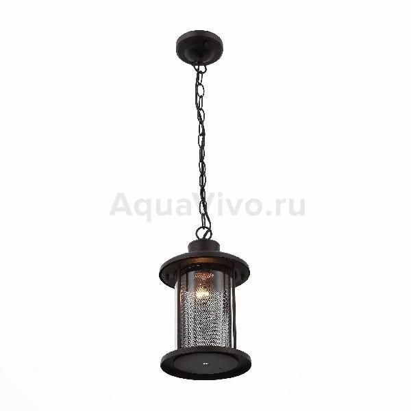 Уличный подвесной светильник ST Luce Lastero SL080.403.01, арматура металл, цвет ккоричневый, плафон стекло, металл, цвет прозрачный, коричневый - фото 1