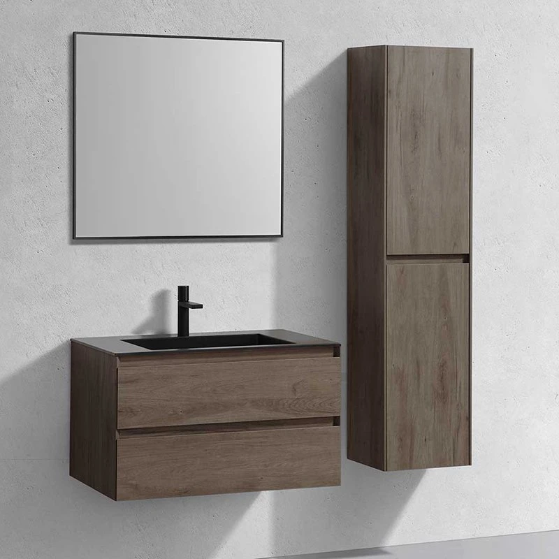 Мебель для ванной Vincea Luka 80, с 2 ящиками, цвет темный дуб