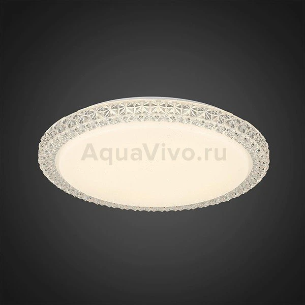 Потолочный светильник Citilux Кристалино Слим CL715R360, арматура белая, плафон полимер белый / прозрачный, 40х40 см - фото 1