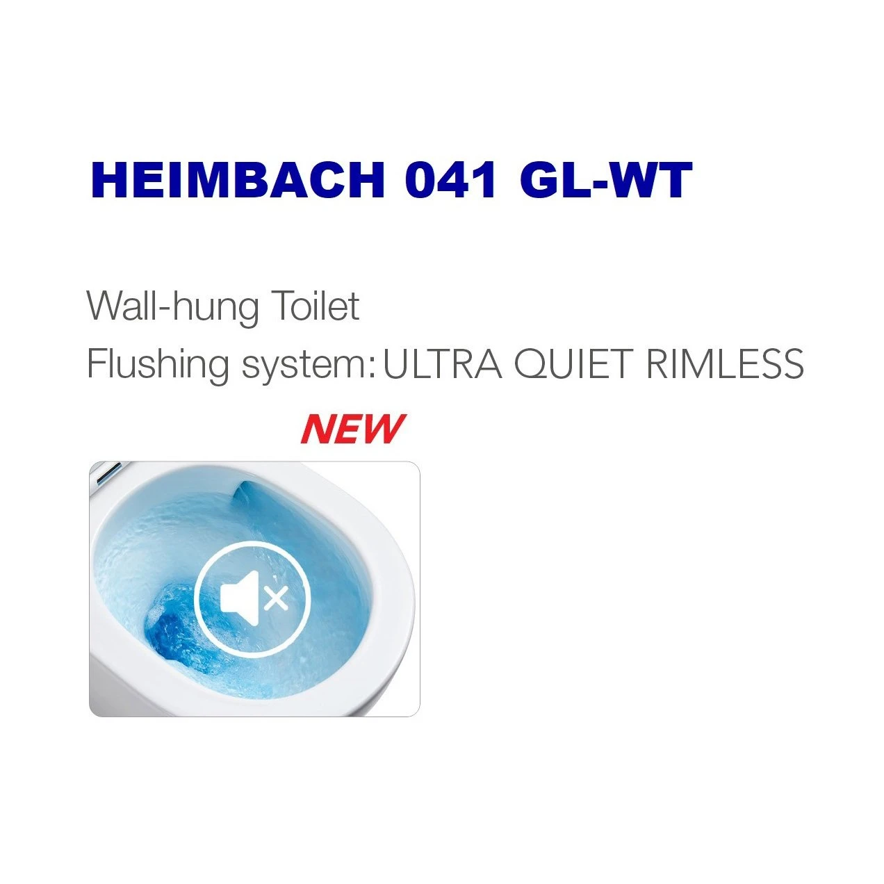 Унитаз Weltwasser SK Heimbach 041 GL-WT подвесной, безободковый, смыв Торнадо, с сиденьем микролифт, цвет белый глянец - фото 1