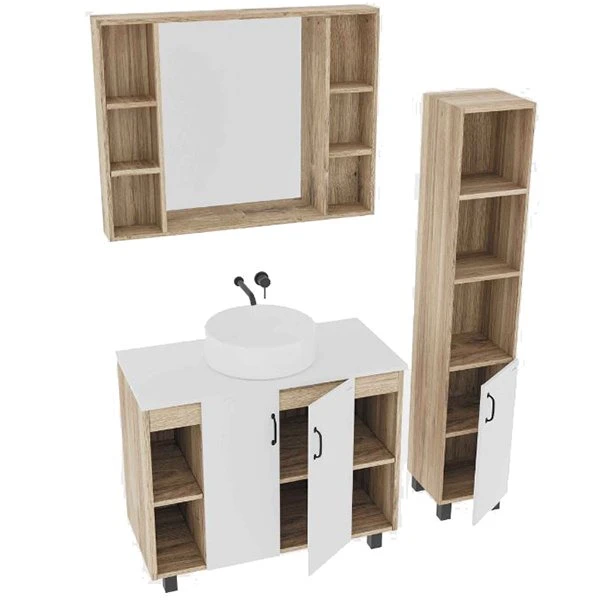 Мебель для ванной Grossman Флай 100, цвет белый / дуб сонома