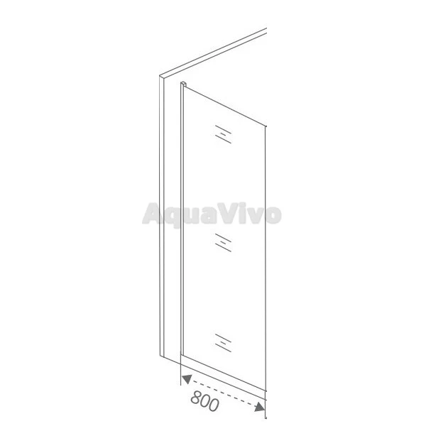 Боковая стенка Good Door Galaxy SP-80-C-CH 80, стекло прозрачное, профиль хром