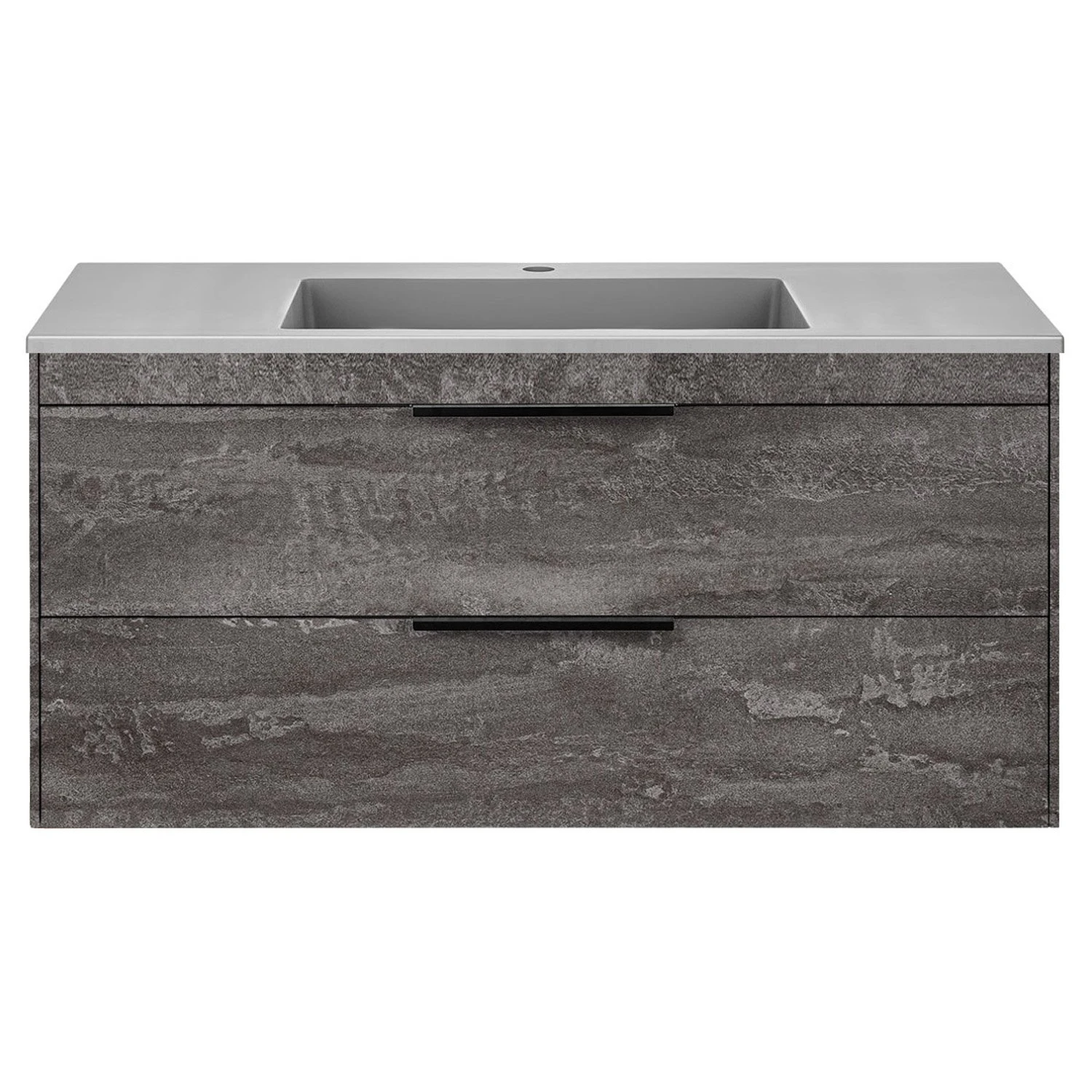 Мебель для ванной Vincea Chiara 100, с 2 ящиками, цвет серый камень