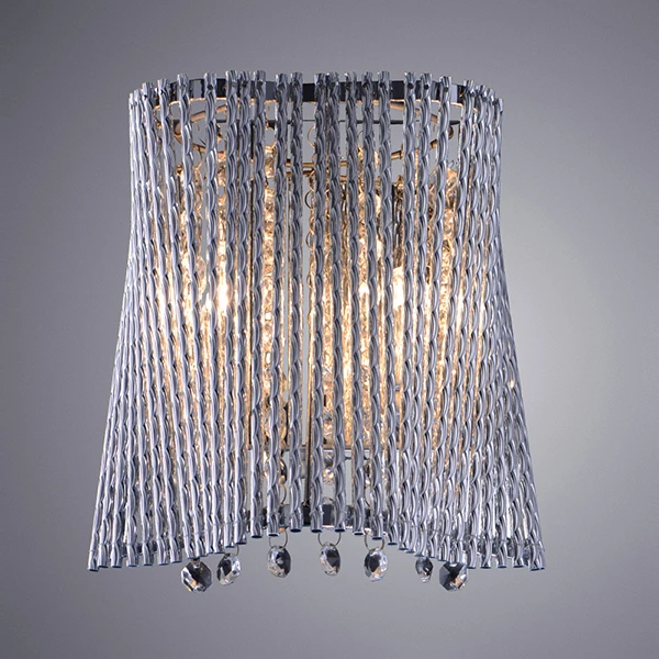 Настенный светильник Arte Lamp Incanto A4207AP-2CC, арматура хром, плафон металл / хрусталь хром / прозрачный, 22х11 см - фото 1