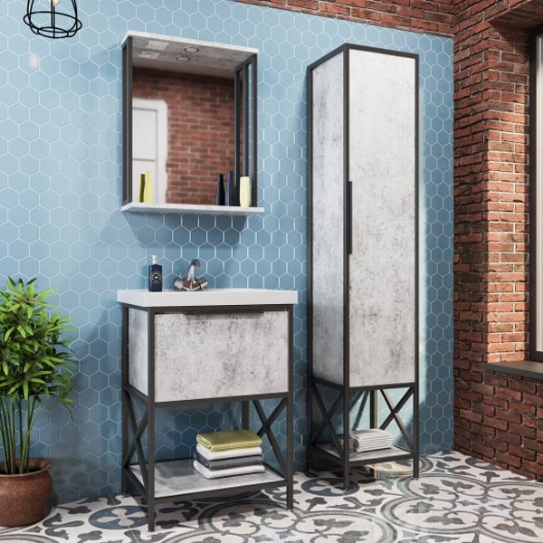 Мебель для ванной Mixline Бруклин 60, цвет бетон