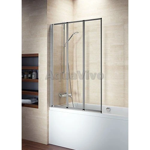 Шторка на ванну Riho Vz Alta 100x140, стекло прозрачное, профиль хром