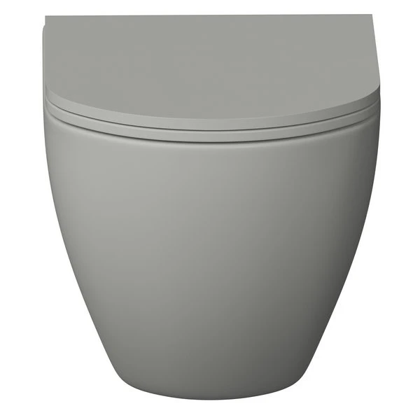 Унитаз Grossman Color GR-4455 GMS подвесной, безободковый, с сиденьем микролифт, цвет серый матовый
