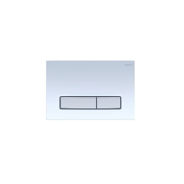 Кнопка смыва Акватек Slim KDI-0000030 для унитаза, цвет белый глянец / хром