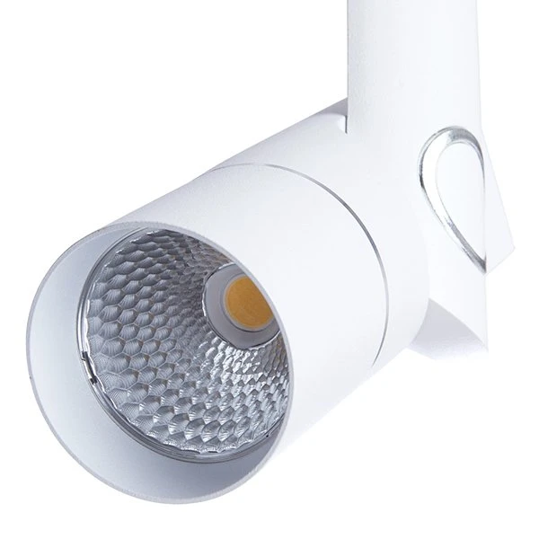 Трековый светильник Arte Lamp Orion A2512PL-1WH, арматура белая, плафон металл белый, 32х4 см