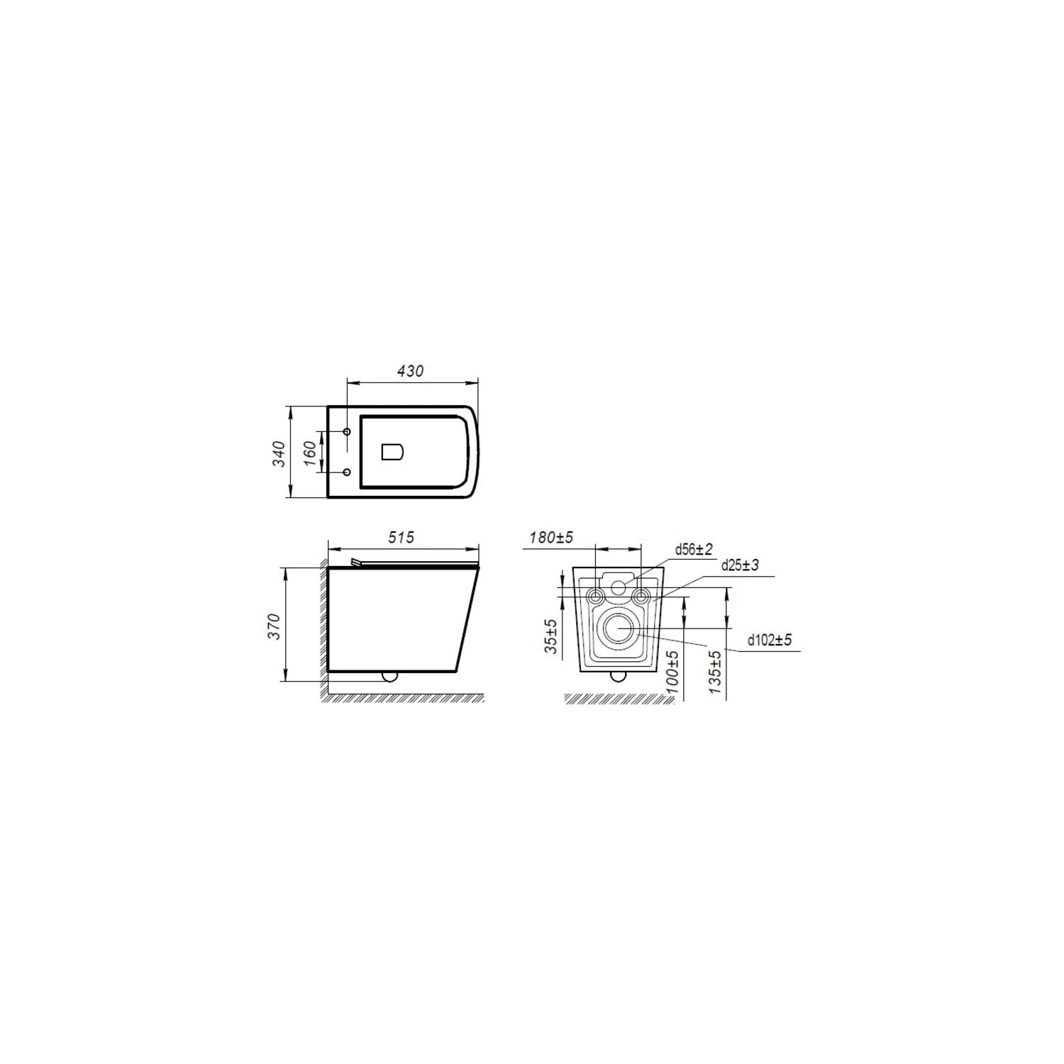 Унитаз Art & Max Techno AM9310CHR/SC подвесной, безободковый, с сиденьем микролифт, цвет белый - фото 1