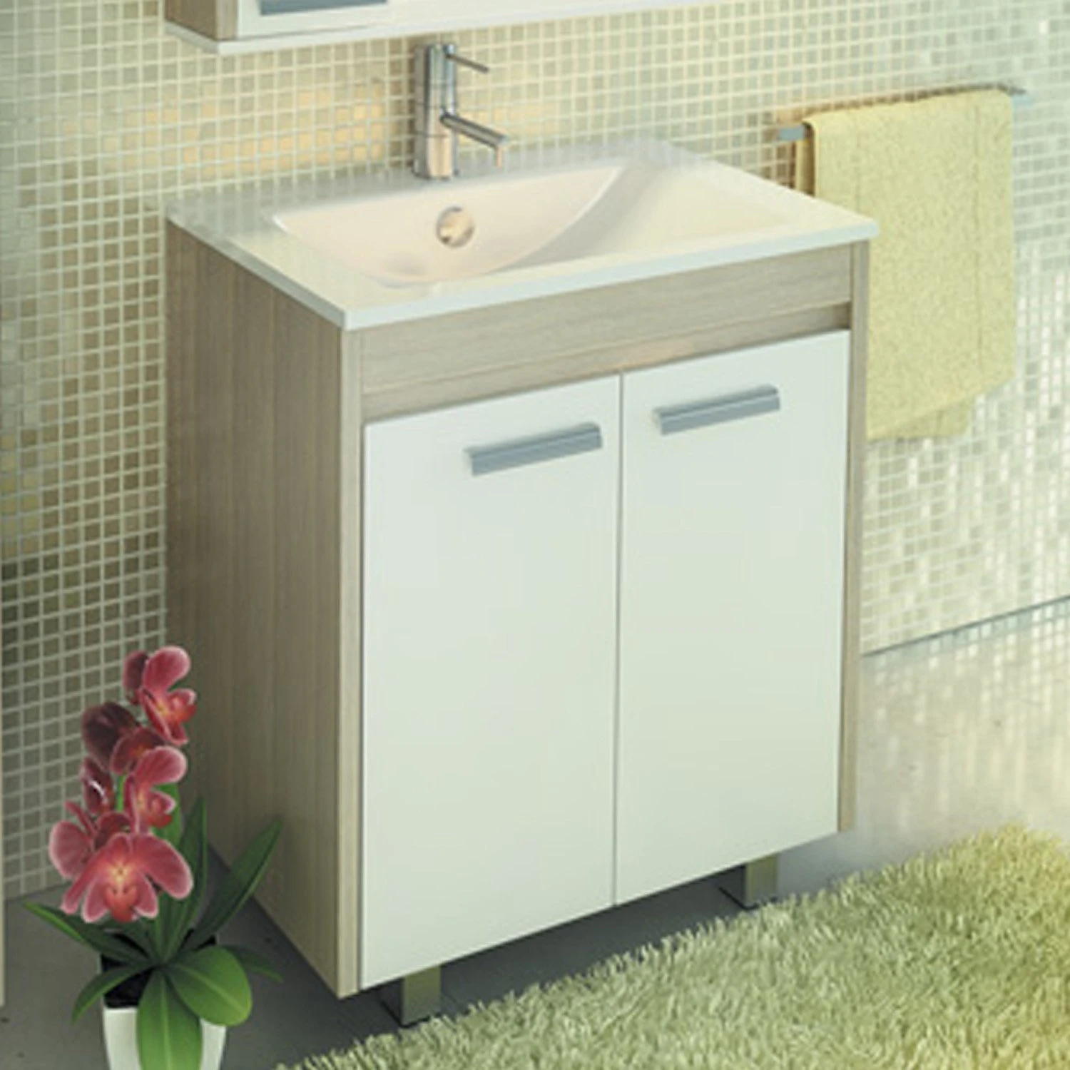 Мебель для ванной Comforty Тулуза 60 Д, цвет сосна лоредо - фото 1