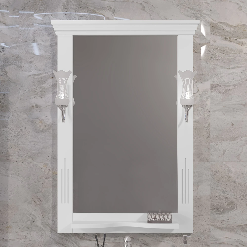Зеркало Опадирис Риспекто 65x100, цвет белый матовый