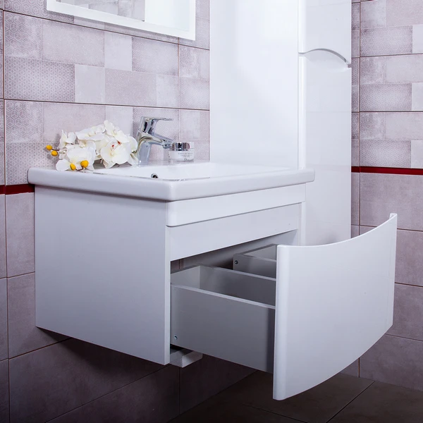 Мебель для ванной Бриклаер Вега 60 подвесная, цвет белый
