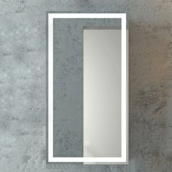 Шкаф-зеркало Art & Max Techno Nero 35, правый, с подсветкой и диммером, цвет черный