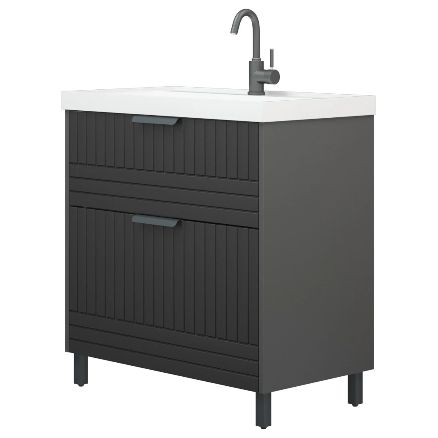 Мебель для ванной Corozo Терра Люкс 80, цвет графит матовый