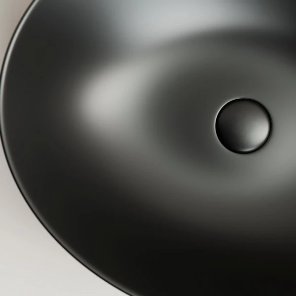 Раковина Ceramica Nova Element CN6017MB накладная, 52x40 см, цвет черный матовый - фото 1