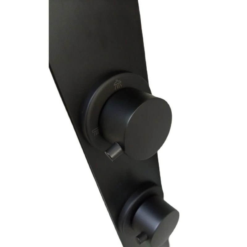 Душевая панель CeruttiSPA Vettore B CT8993, с гидромассажем, цвет черный матовый - фото 1