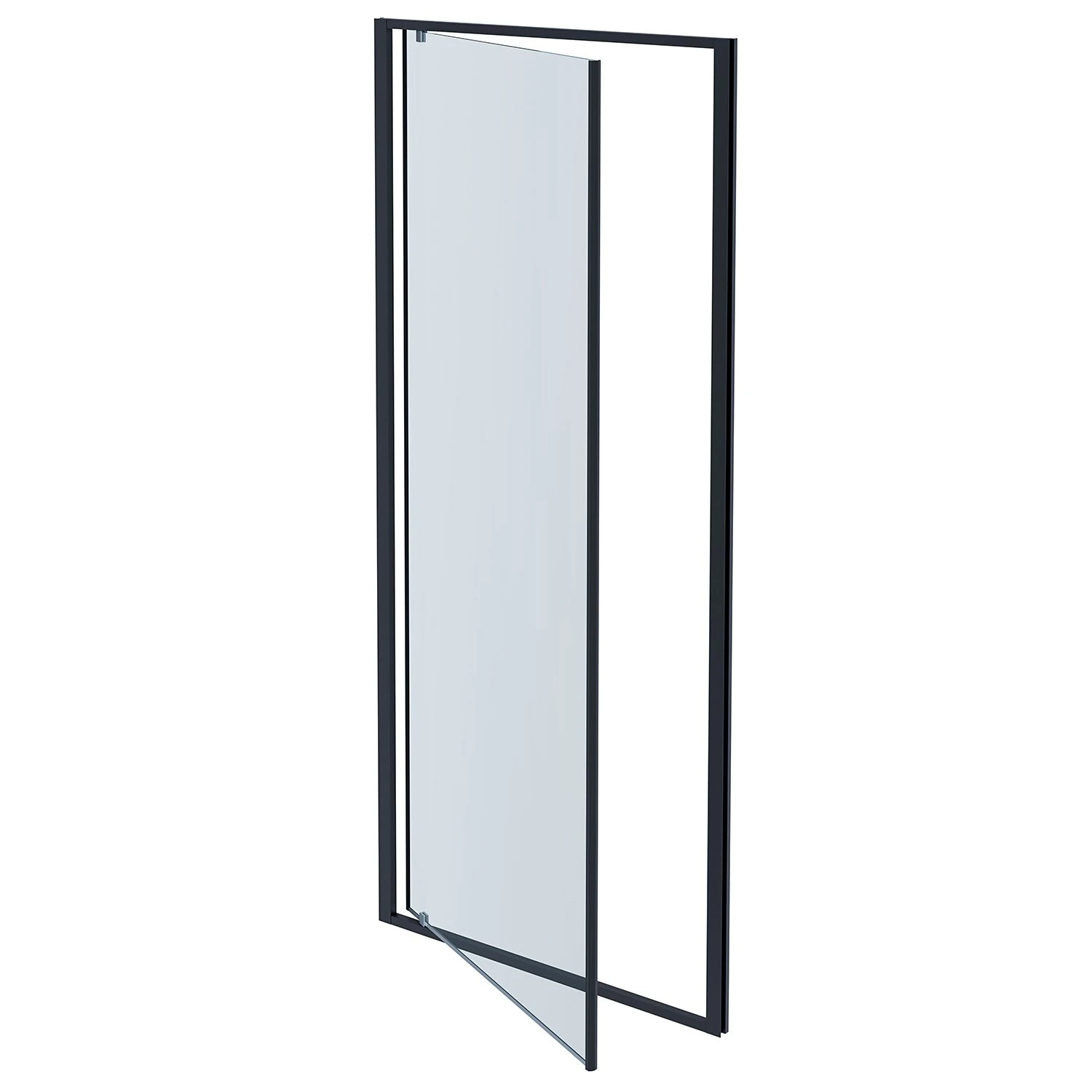 Душевая дверь Акватек Ария AQ ARI PI 10020BL 100x200, стекло прозрачное, профиль черный - фото 1