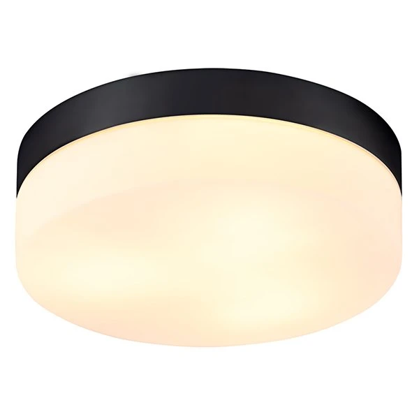 Потолочный светильник Arte Lamp Aqua-Tablet A6047PL-3BK, арматура черная, плафоны стекло белое, 29х29 см