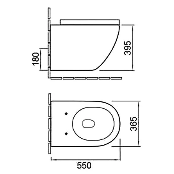 Унитаз SantiLine SL-5002 MB подвесной, безободковый, с сиденьем микролифт, цвет черный матовый - фото 1